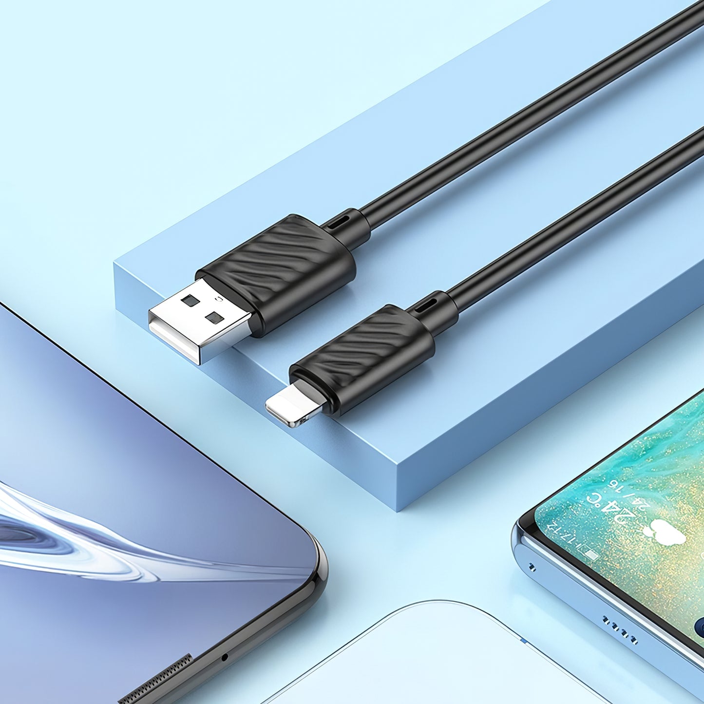 Kabel za Prijenos Podataka i Punjenje USB-A - Lightning HOCO X88, 18W, 1m, Crni