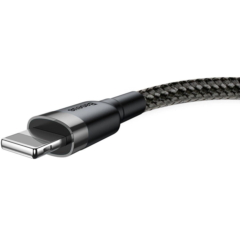 Kabel za Prijenos Podataka i Punjenje USB-A - Lightning Baseus Cafule, 18W, 0.5m, Sivi CALKLF-AG1