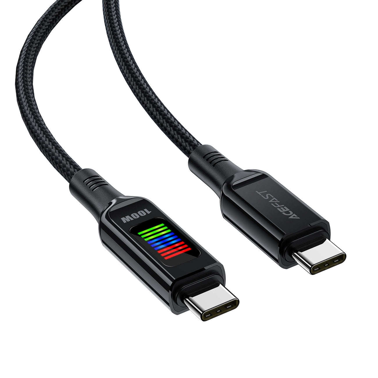 USB-C kabel za punjenje i prijenos podataka - USB-C Acefast C7-03, 100W, 1.2m, Crni