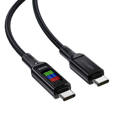 USB-C kabel za punjenje i prijenos podataka - USB-C Acefast C7-03, 100W, 1.2m, Crni