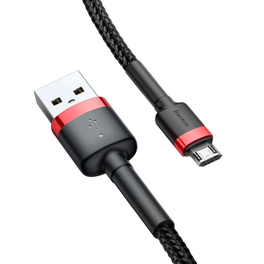 Kabel za Prijenos Podataka i Punjenje USB-A - microUSB Baseus Cafule, 18W, 2m, Crveni