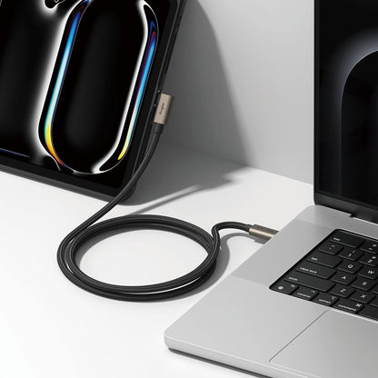 Kabel za prijenos podataka i punjenje USB-C - USB-C Ringke 2X2 Angled, 240W, 1m, Crni