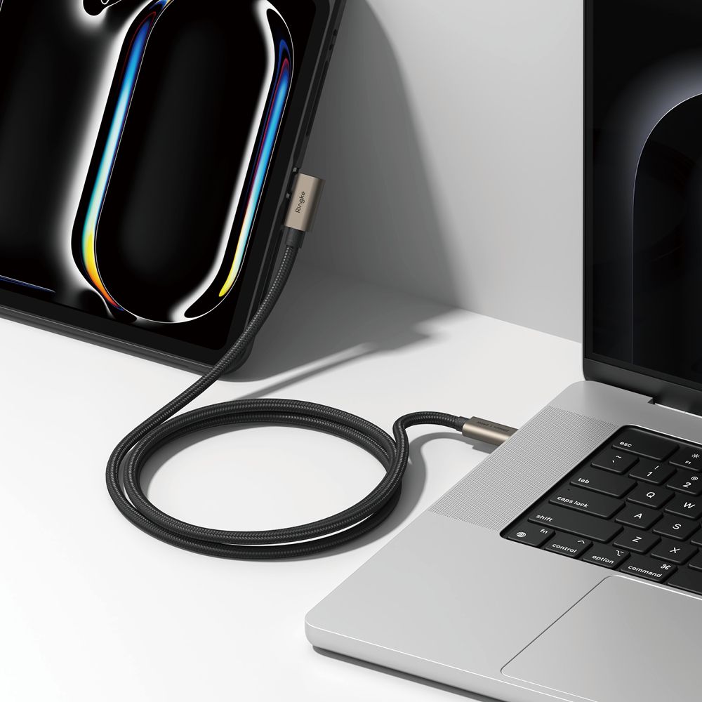 Kabel za podatke i punjenje USB-C - USB-C Ringke 2X2 Angled, 240W, 2m, Crni
