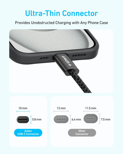 Kabel za podatke i punjenje USB-C - USB-C Anker Zolo, 240W, 1m, Crni A8060H11