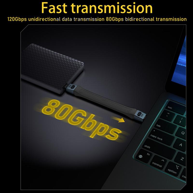 USB-C kabel za podatke i punjenje - USB-C OEM 8K Video, 240W, 0.13m, Crni