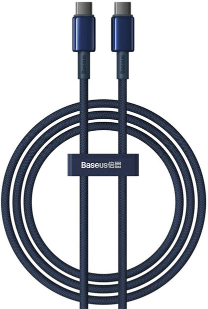 Kabel za podatke i punjenje USB-C - USB-C Baseus Tungsten Gold, 100W, 2m, Tamnoplavi P10319800321-04
