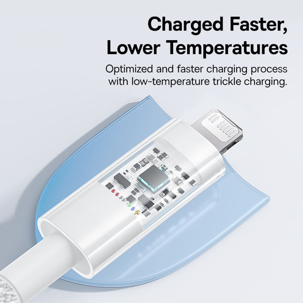 Kabel za prijenos podataka i punjenje USB-C - Lightning Baseus Gem, 20W, 1m, Bijeli P10373001211-00