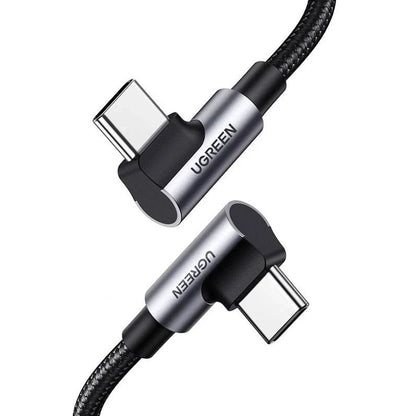 Kabel za podatke i punjenje USB-C - USB-C UGREEN US335 Angled, 100W, 2m, Crni