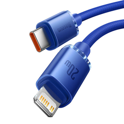 Kabel za podatke i punjenje USB-C - Lightning Baseus Crystal Shine Series, 20W, 1.2m, Plavi CAJY000203