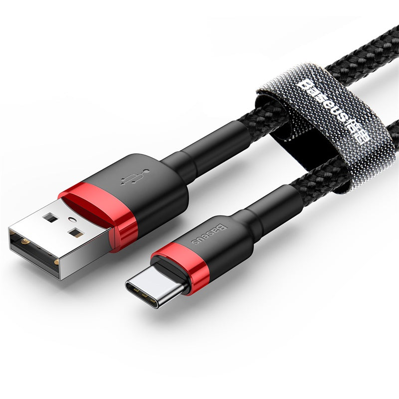 USB-A - USB-C Baseus Cafule kabel za podatke i punjenje, 18W, 3m, Crvena CATKLF-U91