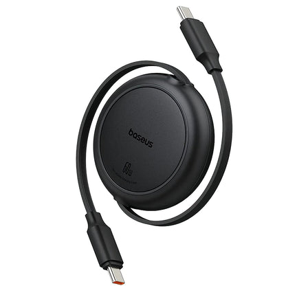 Kabel za podatke i punjenje USB-C - USB-C Baseus Free2Pull Mini Retractable, 60W, 1m, Crni P10364500111-01