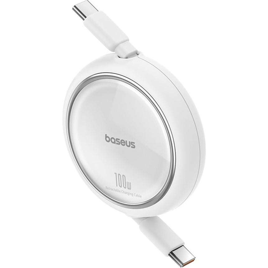 Kabel za podatke i punjenje USB-C - USB-C Baseus Free2Draw Mini Retractable, 100W, 1m, Bijeli P10364500211-00