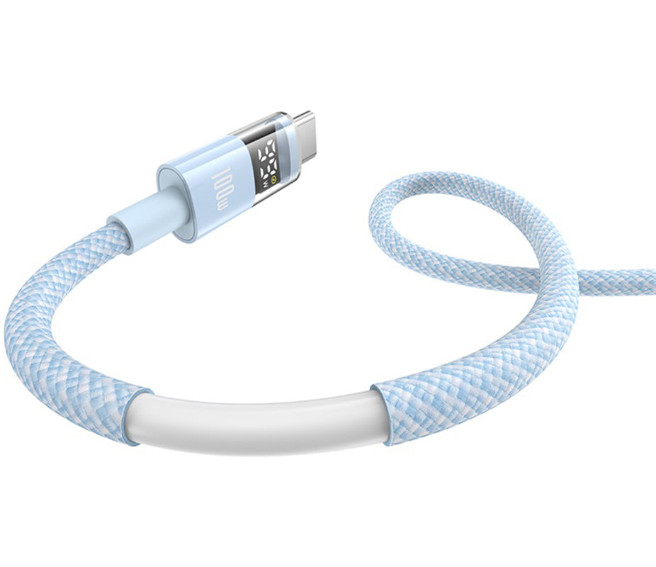 Kabel za podatke i punjenje USB-A - USB-C Baseus Display 2, 100W, 1m, Plavi P10382701311-00