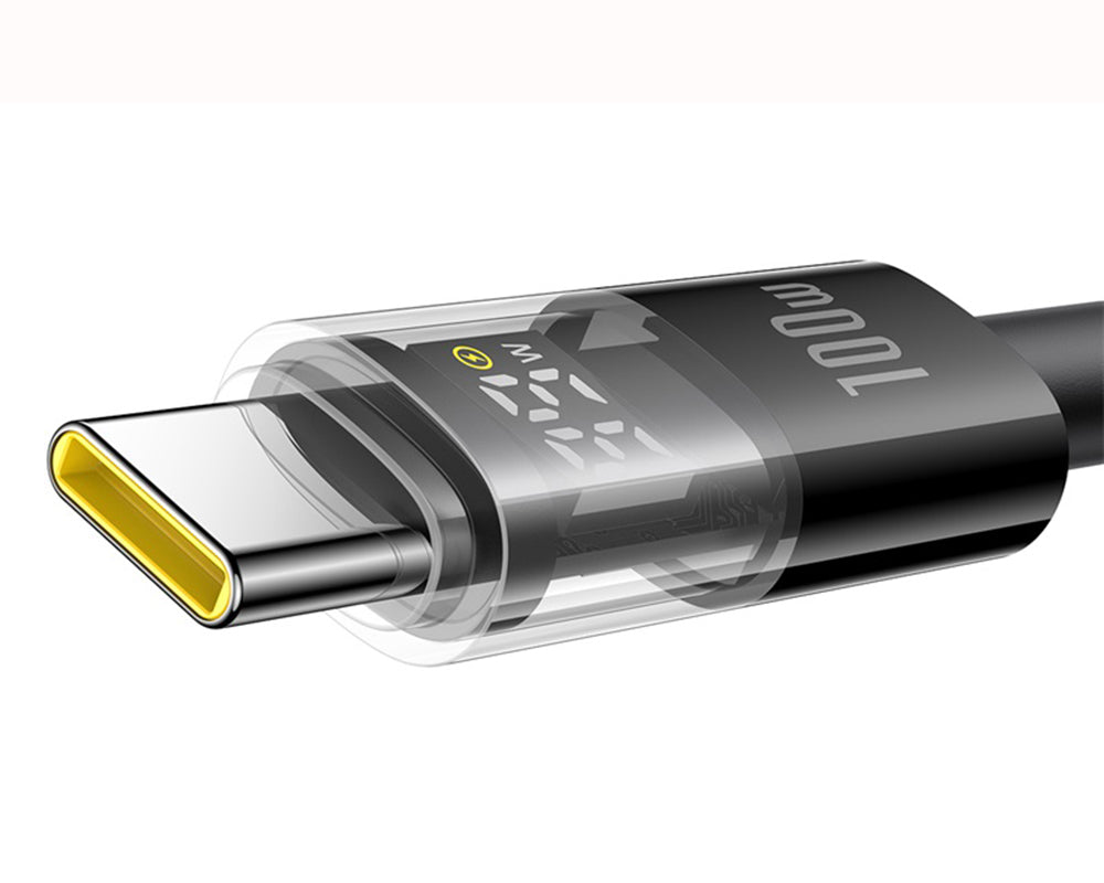 Kabel za podatke i punjenje USB-A - USB-C Baseus Display 2, 100W, 1m, Crni P10382701121-00