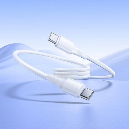 Kabel za podatke i punjenje USB-C - USB-C HOCO X120, 60W, 1m, Bijeli