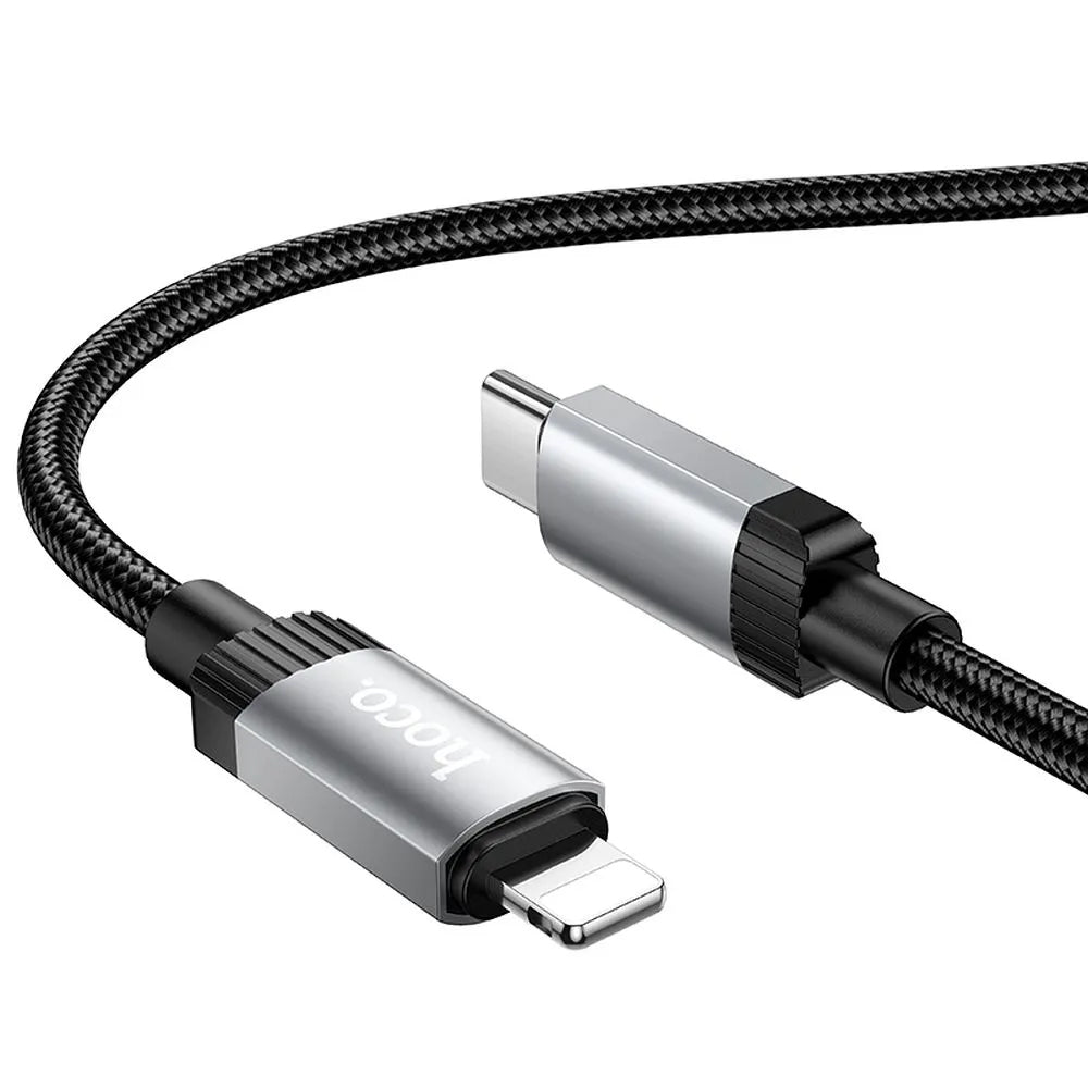 USB-C - Lightning HOCO X117 kabel za prijenos podataka i punjenje, 27W, 1m, Crna