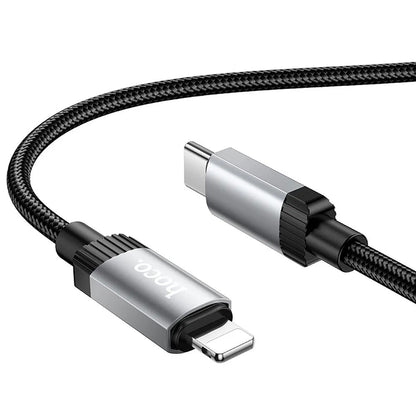USB-C - Lightning HOCO X117 kabel za prijenos podataka i punjenje, 27W, 1m, Crna