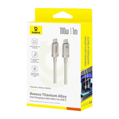 Kabel za podatke i punjenje USB-C - USB-C Baseus Titanium, 100W, 1m, Srebrni P10378100G21-00