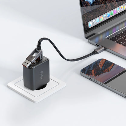 Kabel za podatke i punjenje USB-C - USB-A / USB-C Acefast C13-05, 60W, 0.2m, Crni
