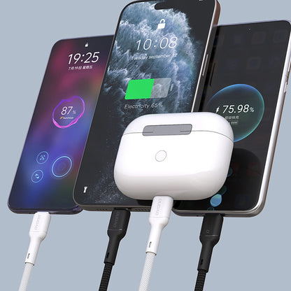 Kabel za podatke i punjenje USB-C - USB-C Dudao L9C, 65W, 1m, Bijeli
