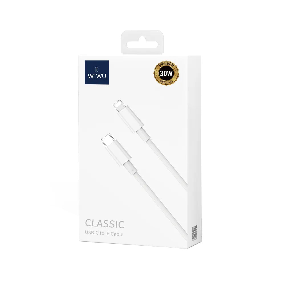 Kabel za podatke i punjenje USB-C - Lightning WiWu Wi-C008, 30W, 1.2m, Bijeli