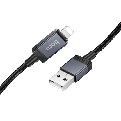 Kabel za prijenos podataka i punjenje USB-A - Lightning HOCO X118 Display, 12W, 1m, Crni