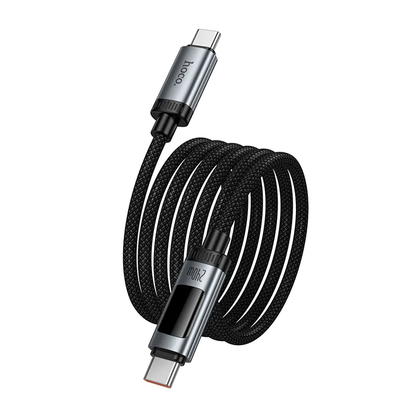 Kabel za podatke i punjenje USB-C - USB-C HOCO Display U148, 240W, 1.2m, Crni