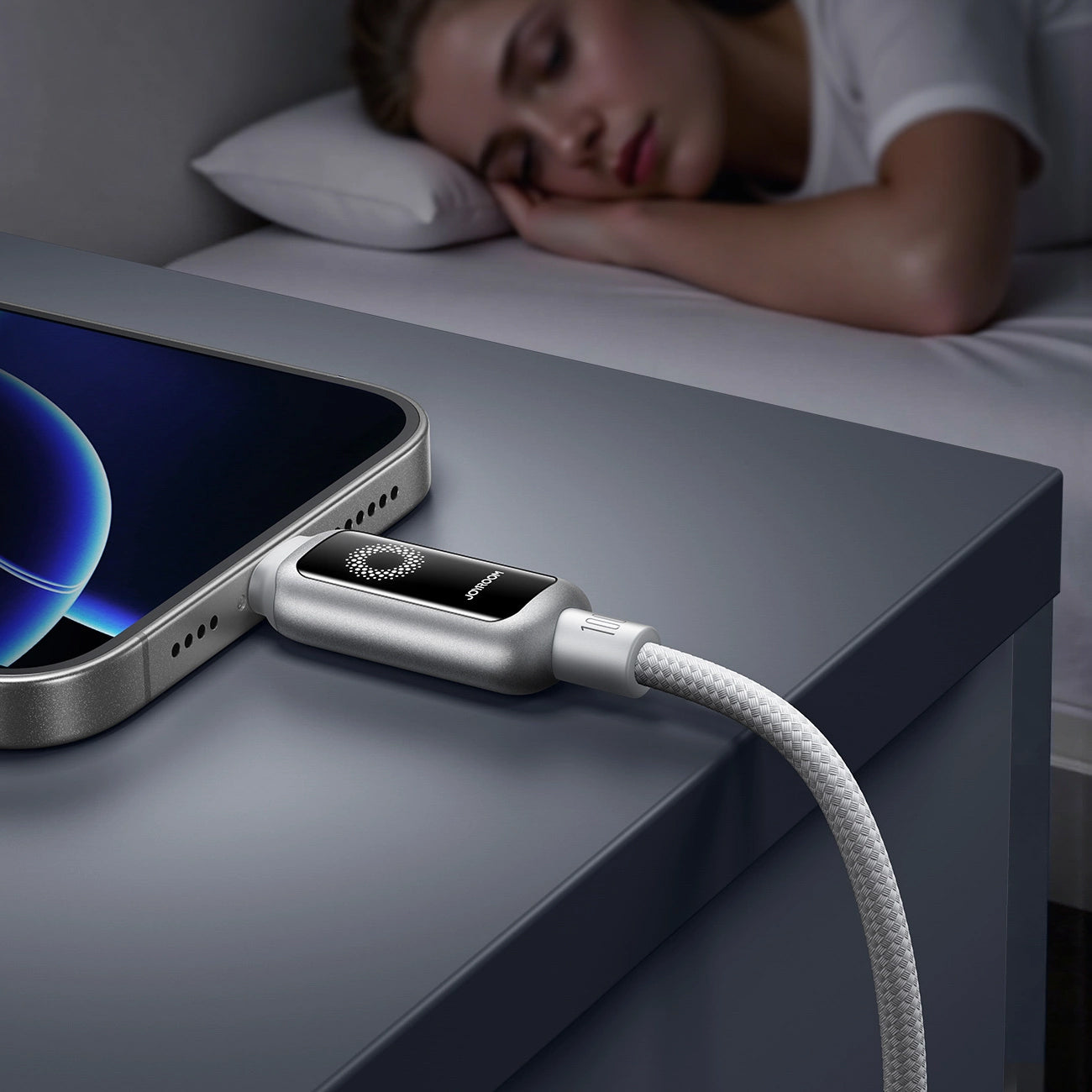 Kabel za podatke i punjenje USB-C - USB-C Joyroom S-A55 StarFlight Display, 100W, 1.2m, Bijeli