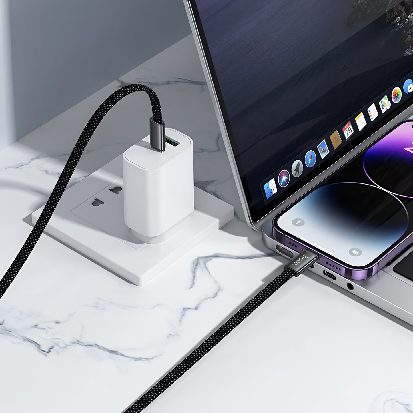 Kabel za podatke i punjenje USB-C - Lightning HOCO X125, 30W, 1m, Crni