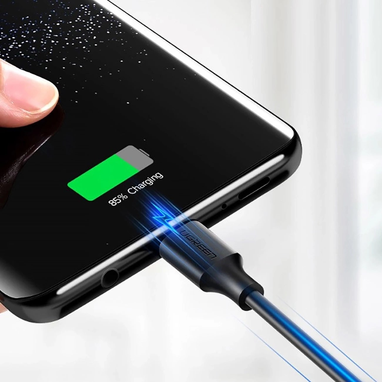 Kabel za podatke i punjenje USB-A - USB-C UGREEN US184, 18W, 0.5m, Crni