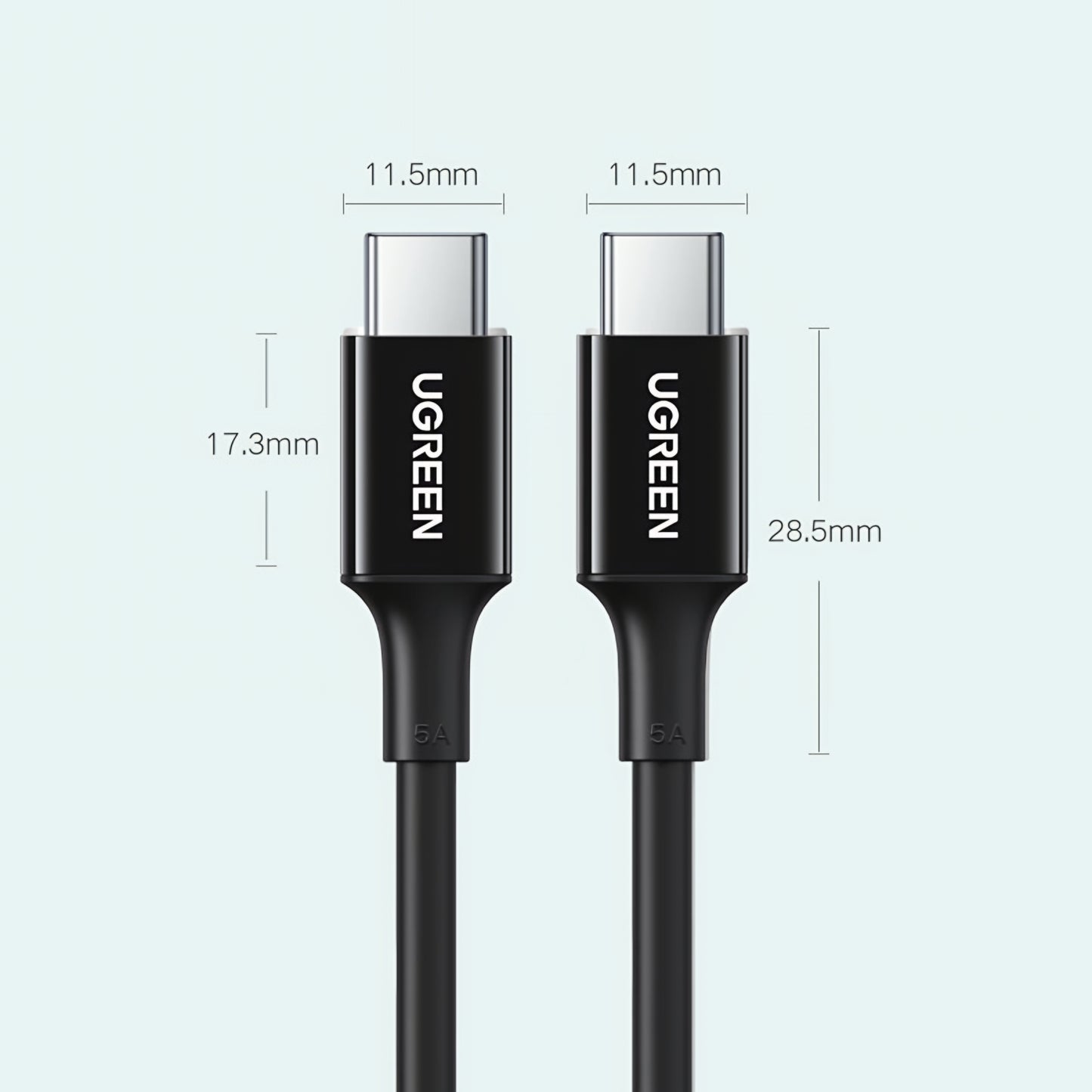 Kabel za podatke i punjenje USB-C - USB-C UGREEN US300, 100W, 2m, Bijeli