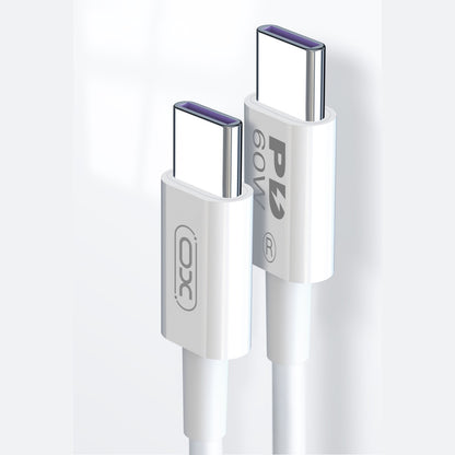 Kabel za podatke i punjenje USB-C - USB-C XO Design NB-Q190B, 60W, 2m, Bijeli