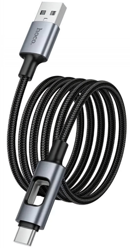 Kabel za podatke i punjenje USB-A - USB-C HOCO U144 Led, 18W, 1.2m, Crni