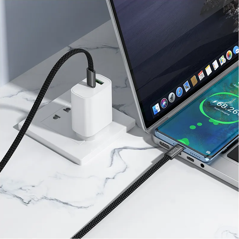 Kabel za podatke i punjenje USB-C - USB-C HOCO X125, 60W, 1m, Crni