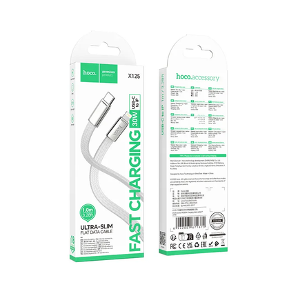 Kabel za podatke i punjenje USB-C - Lightning HOCO X125, 30W, 1m, Bijeli