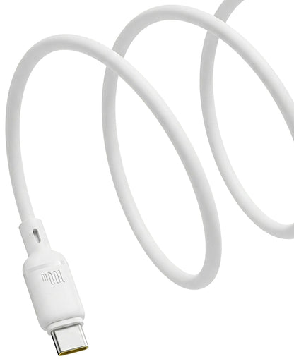 Kabel za podatke i punjenje USB-C - USB-C Baseus Silky, 100W, 1m, Bijeli P10377704213-00