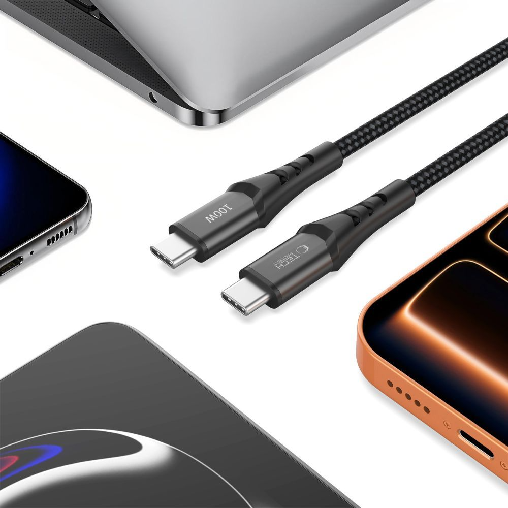 USB-C kabel za prijenos podataka i punjenje - USB-C Tech-Protect UB11T Ultraboost, 100W, 2m, Crna