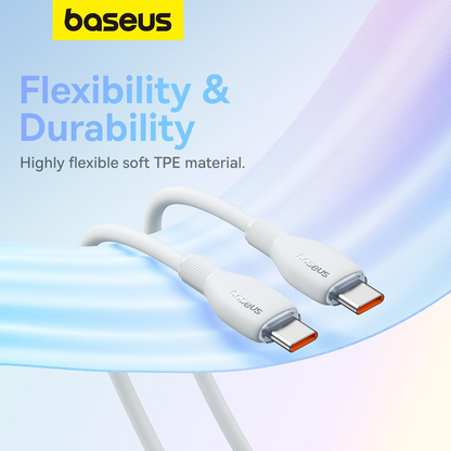 Kabel za Prijenos Podataka i Punjenje USB-C - USB-C Baseus Pudding, 100W, 1.2m, Bijeli P10355702221-00