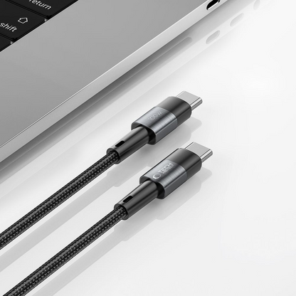 USB-C - USB-C kabel za prijenos podataka i punjenje Tech-Protect Ultraboost, 100W, 0.25m, Siva