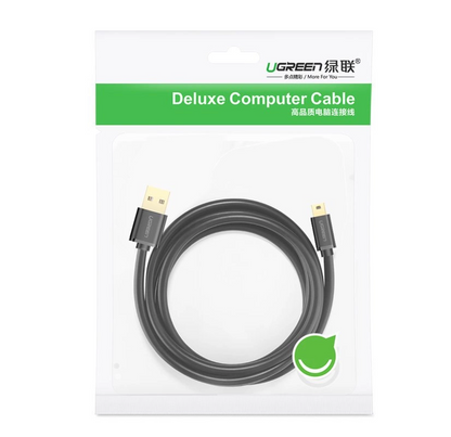 USB-A kabel za prijenos podataka i punjenje - miniUSB UGREEN US132, 3m, Crna