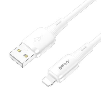 Kabel za prijenos podataka i punjenje USB-A - Lightning BWOO X329L, 15W, 1m, Bijeli