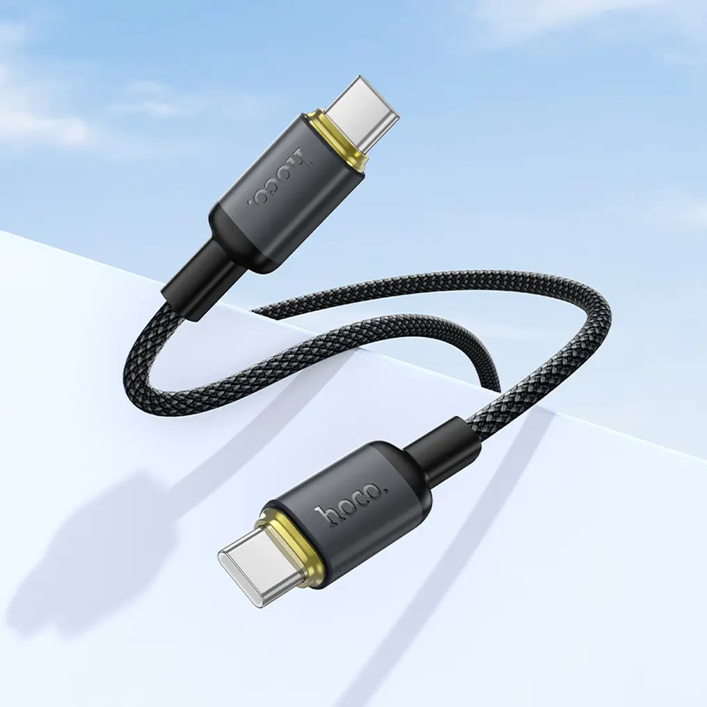 Kabel za prijenos podataka i punjenje USB-C - USB-C HOCO X128 Benefit, 60W, 1m, Crna