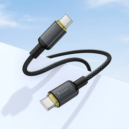Kabel za prijenos podataka i punjenje USB-C - USB-C HOCO X128 Benefit, 60W, 1m, Crna
