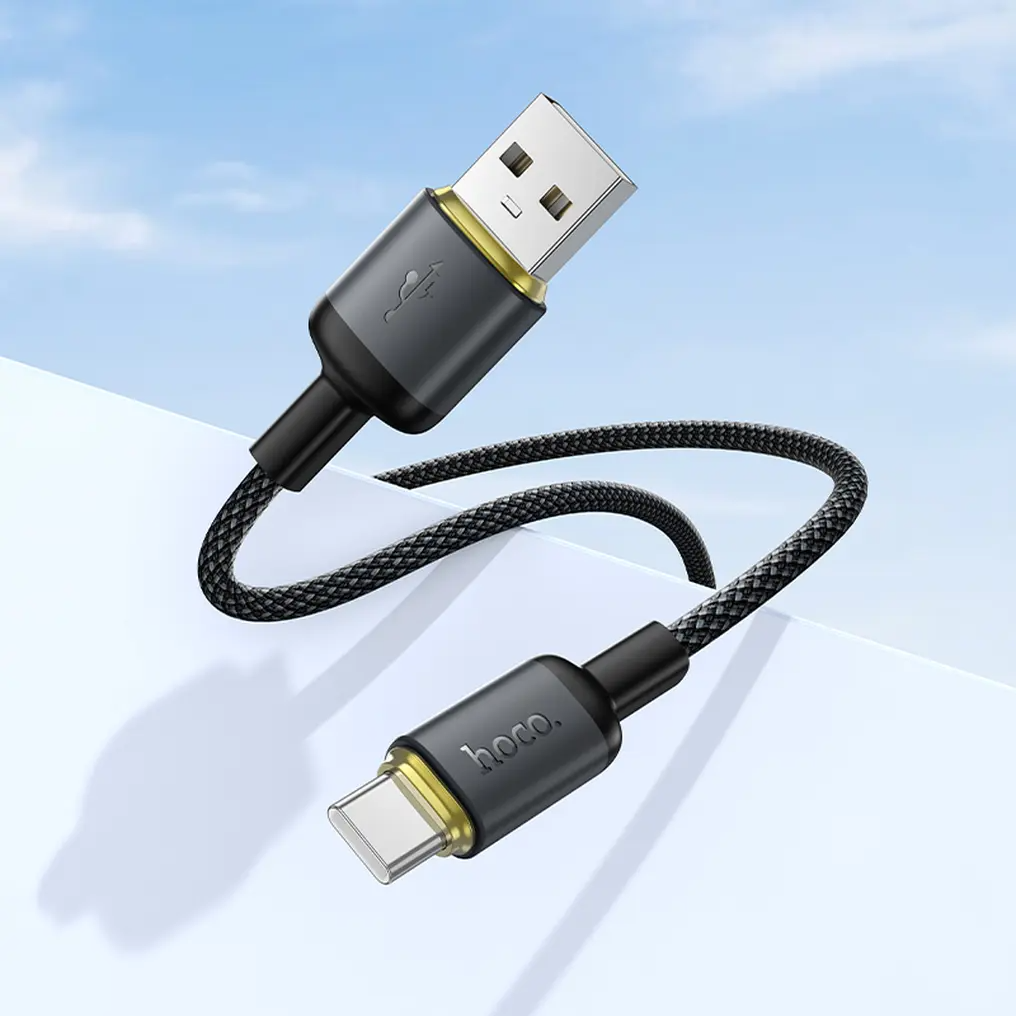 Kabel za prijenos podataka i punjenje USB-A - USB-C HOCO X128 Benefit, 36W, 1m, Crna