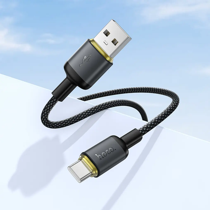 Kabel za prijenos podataka i punjenje USB-A - USB-C HOCO X128 Benefit, 36W, 1m, Crna