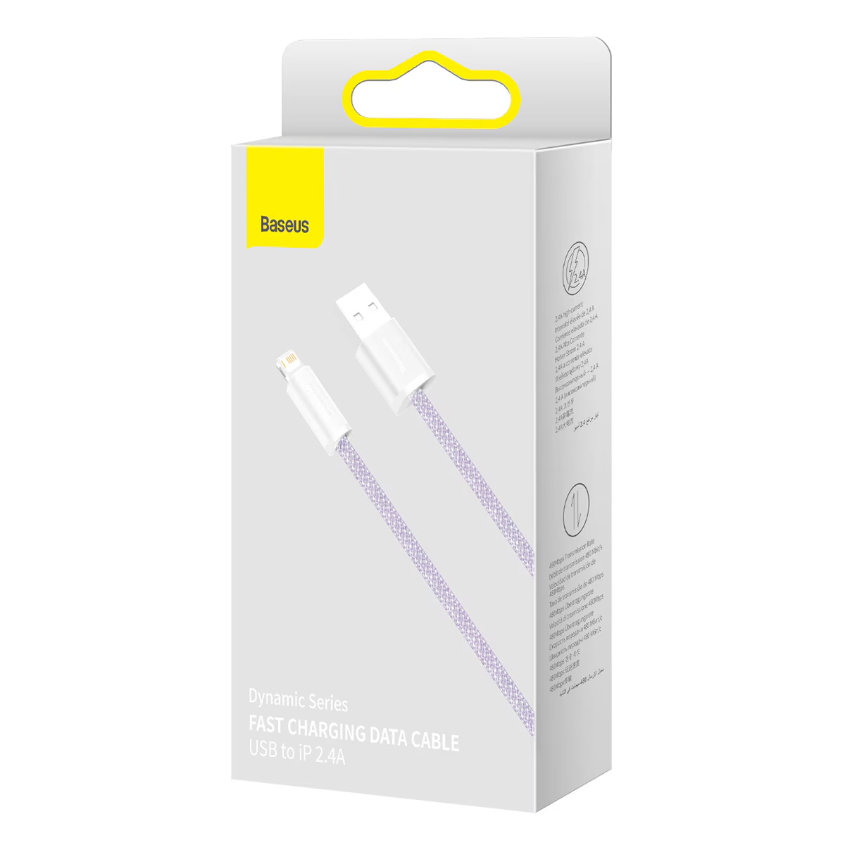 Kabel za prijenos podataka i punjenje USB-A - Lightning Baseus Dynamic Series, 18W, 2m, Ljubičasta CALD000505