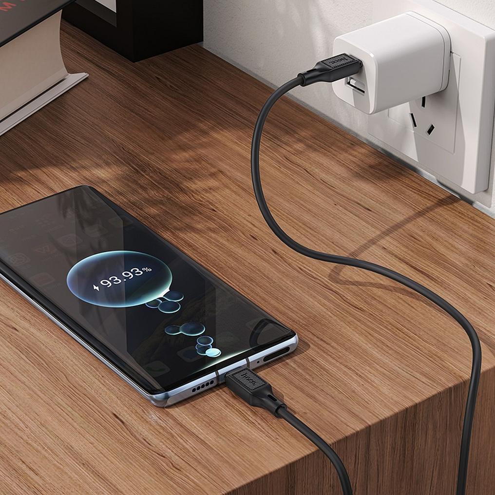 Kabel za prijenos podataka i punjenje USB-C - USB-C HOCO X90, 60W, 1m, Crna