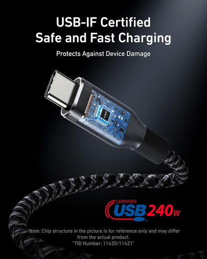 Anker Prime USB-C na USB-C kabel za prijenos podataka i punjenje, 240 W, 0,9 m, crni A88E2011