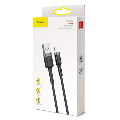 Kabel za podatke i punjenje USB-A - Lightning Baseus Cafule, 18W, 3m, Sivi CALKLF-RG1