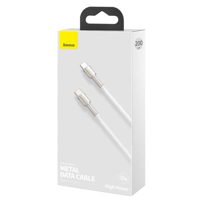 Kabel za Prijenos Podataka i Punjenje USB-C - USB-C Baseus Cafule, 100W, 2m, Bijeli CATJK-D02